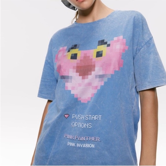Zara Tops - Zara woman Pink panter tshirt